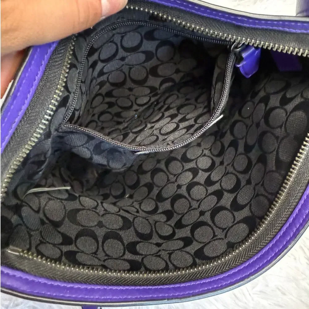 COACH 2014 Bleeker Sport Mini Duffle Purple 32281 Crossbody Shoulder Bag